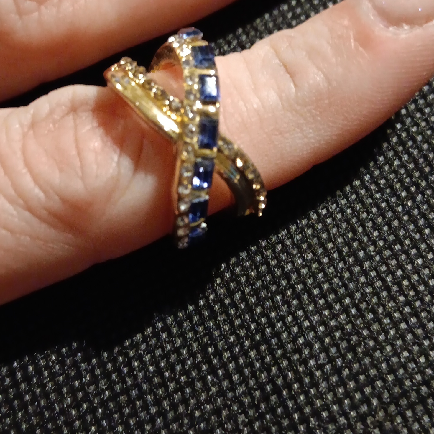 Gold Crossover Ring